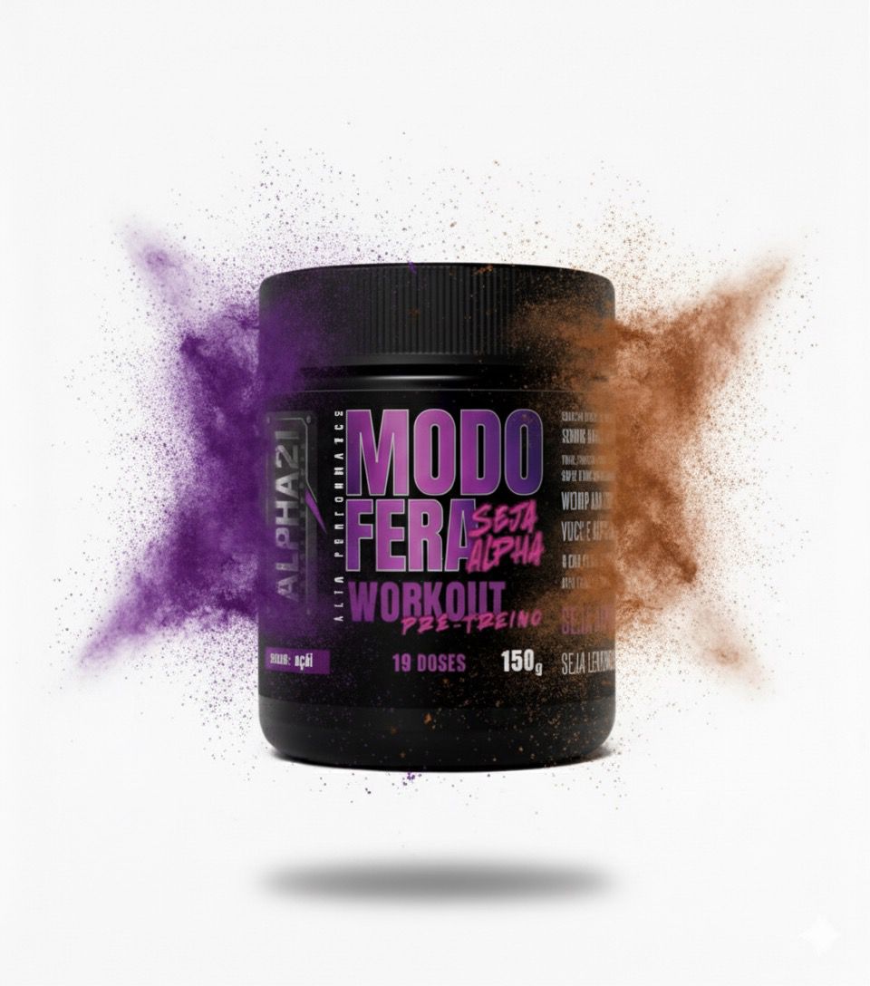 PRÉ-TREINO MODO FERA AÇAÍ & GUARANÁ – ALPHA21 SUPPLEMENTS ⭐⭐⭐⭐⭐ ( 1120 avaliaçoes )