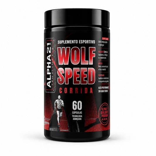 WOLF SPEED ALPHA21 – suplemento para corrida, endurance e resistência aeróbica, fabricado sob BPF/ANVISA
