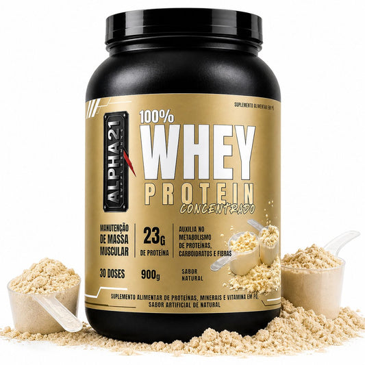 Whey Protein Concentrado ALPHA21 900g | Sabor Chocolate Branco