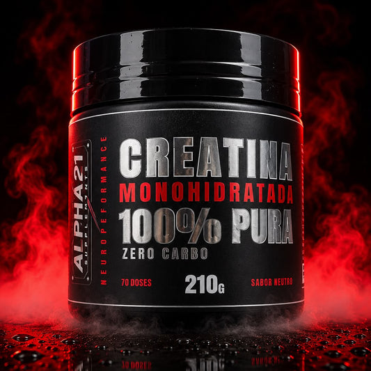 Creatina Monohidratada Pura 210g ALPHA21 – Suplemento Eficaz