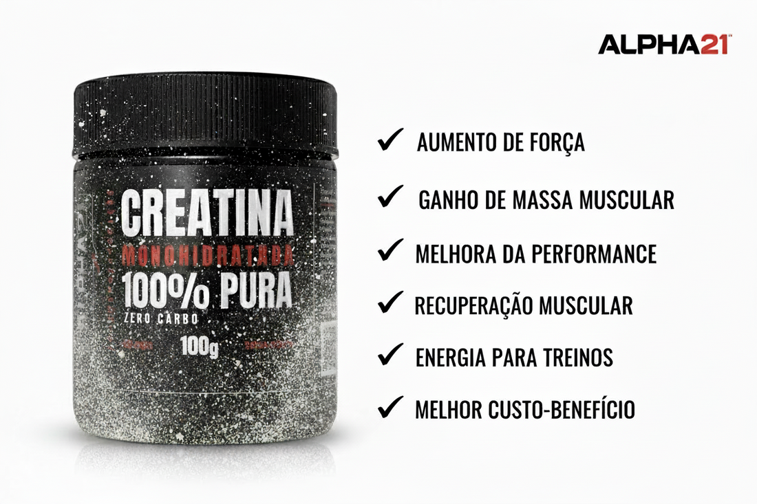 Creatina Monohidratada Premium ALPHA21 – Benefícios para mulheres