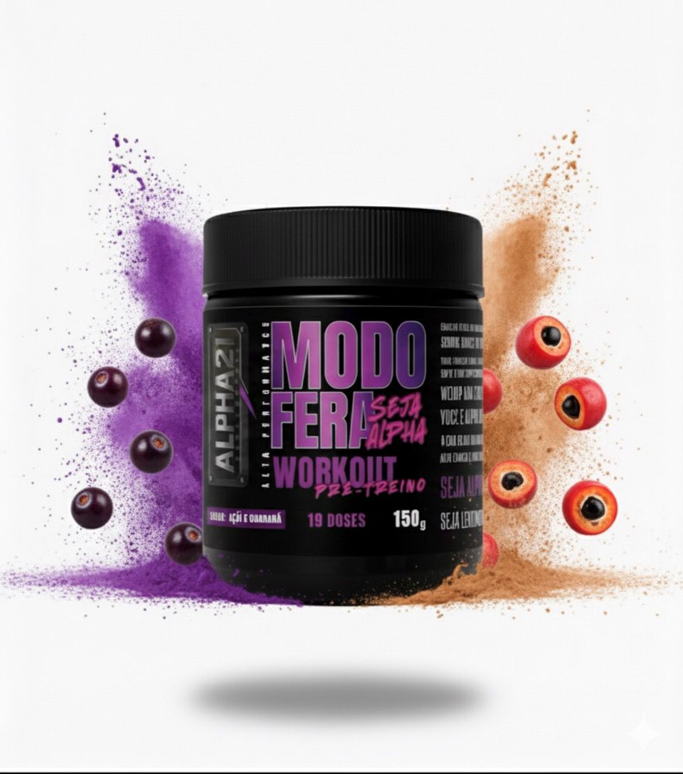PRÈ TREINO MODO FERA AÇAI  & GUARANÀ 300g  – ALPHA21 SUPPLEMENTS