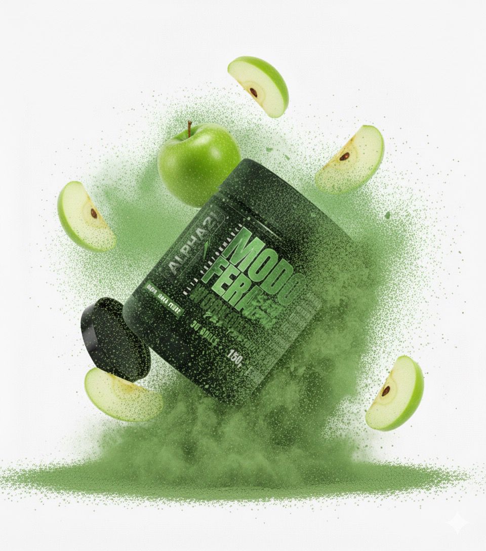 PRÉ-TREINO MODO FERA MAÇA VERDE  150g – ALPHA21 SUPPLEMENTS