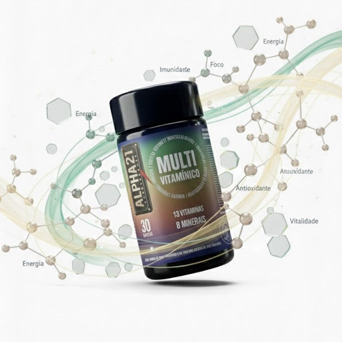 Coleção Multivitamínico ALPHA21 - Complexo completo de vitaminas e minerais para saúde e performance