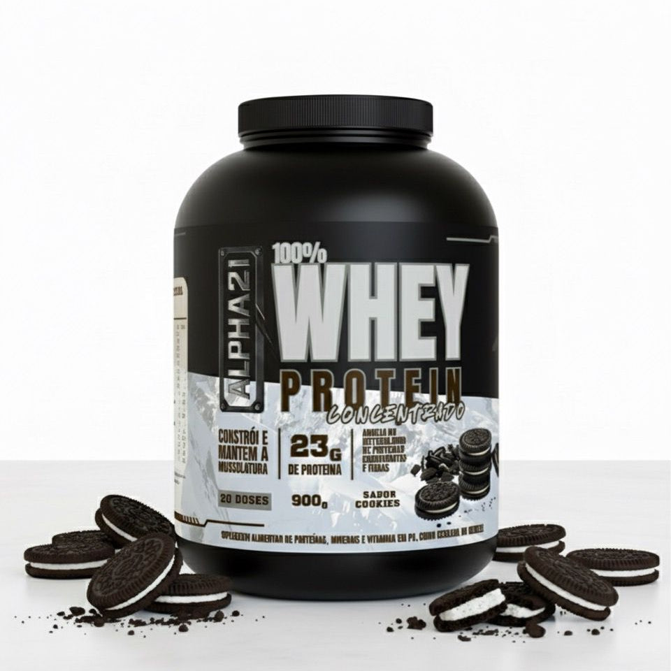 ALPHA21 PURE WHEY — SABOR COOKIES (900G)  ⭐️⭐️⭐️⭐️⭐️ 7.214 avaliações | Sabor Premium, Performance Autêntica