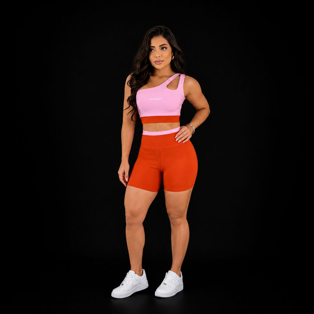 Conjunto Fitness Feminino Bicolor ALPHA21 para Performance