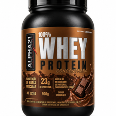 Whey Protein Concentrado ALPHA21 900g | Sabor Chocolate