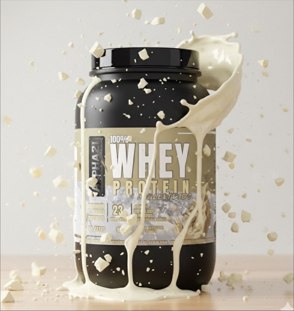 Whey Protein ALPHA21 Natural 900g - Suplemento proteico concentrado sem sabor com 24g de proteína, BCAAs e aminoácidos essenciais - Fabricado sob BPF ANVISA
