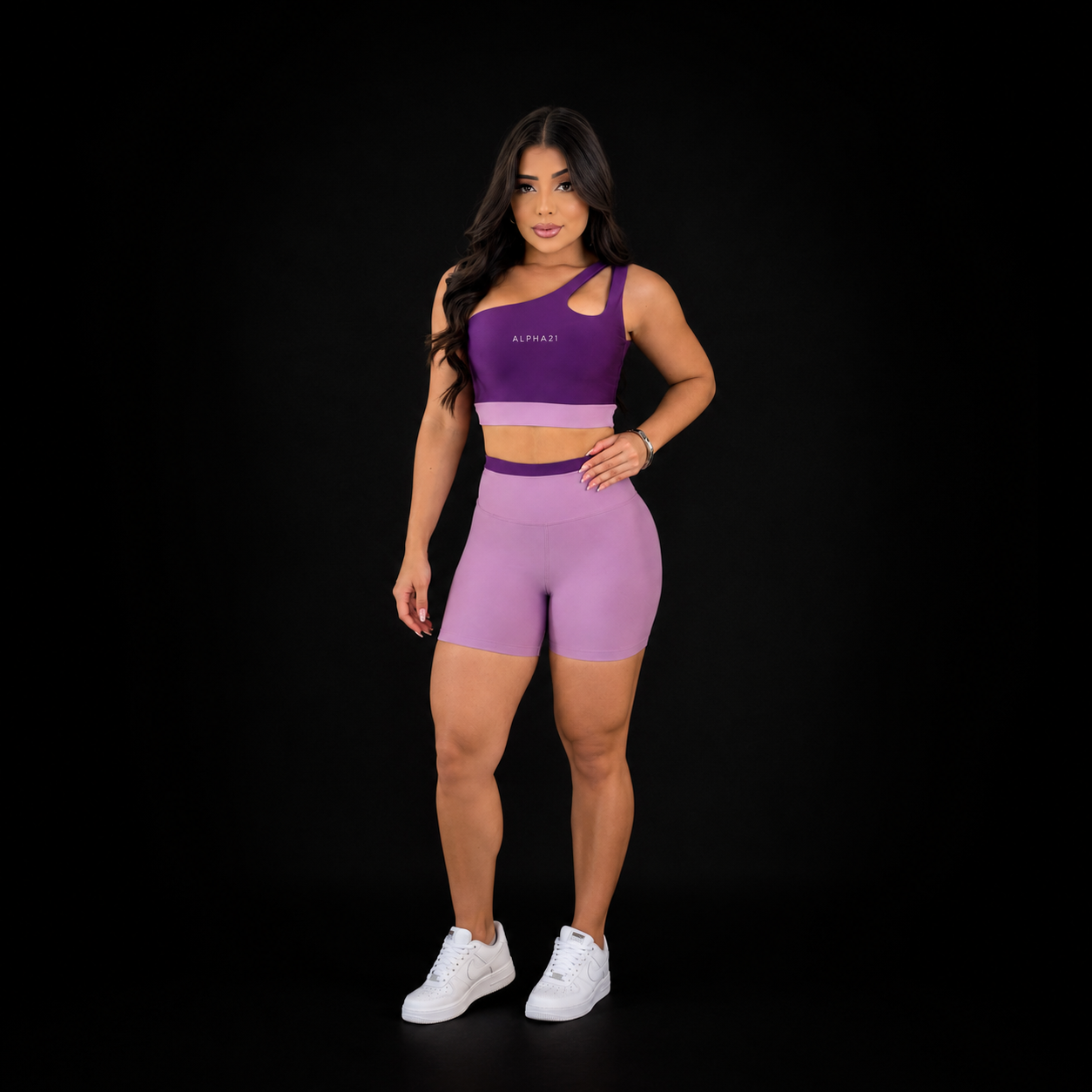 Conjunto Fitness Feminino Bicolor ALPHA21 para Performance