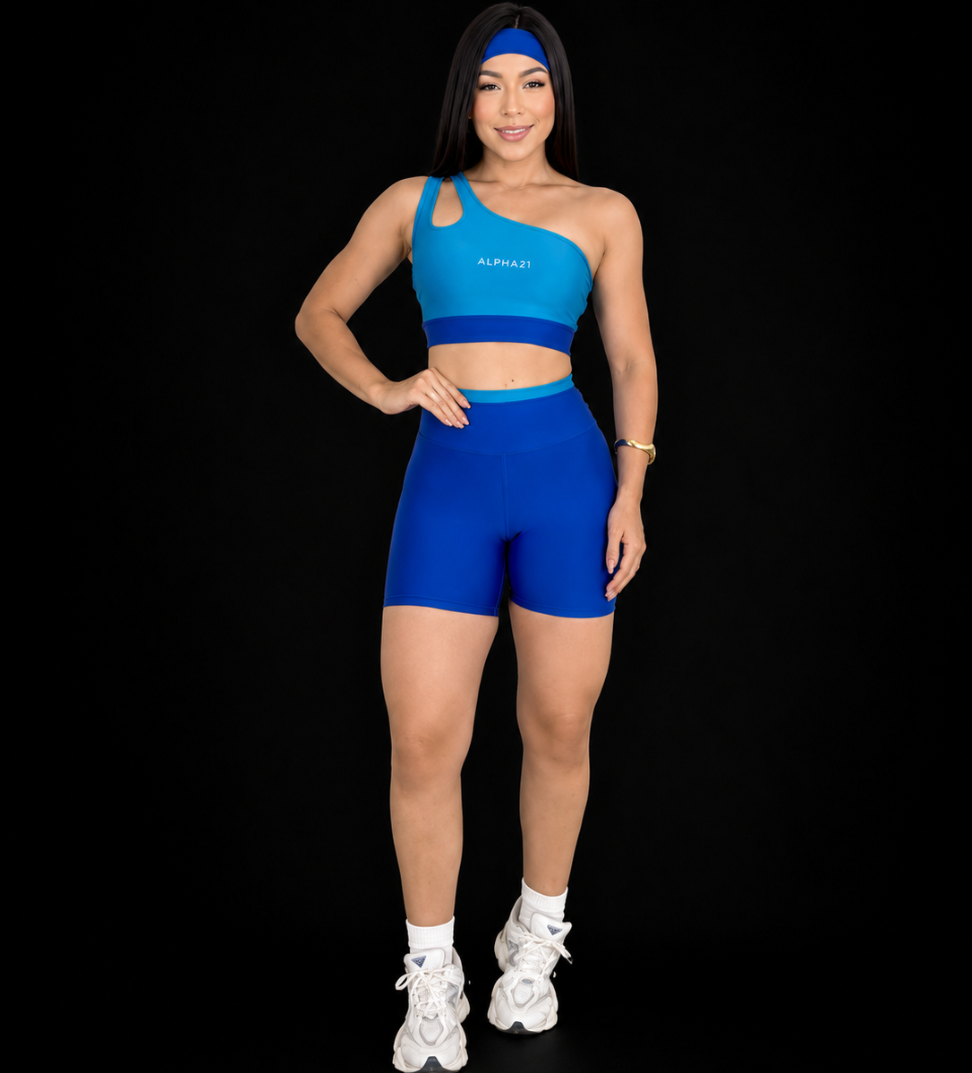 Conjunto Fitness Feminino Bicolor ALPHA21 para Performance