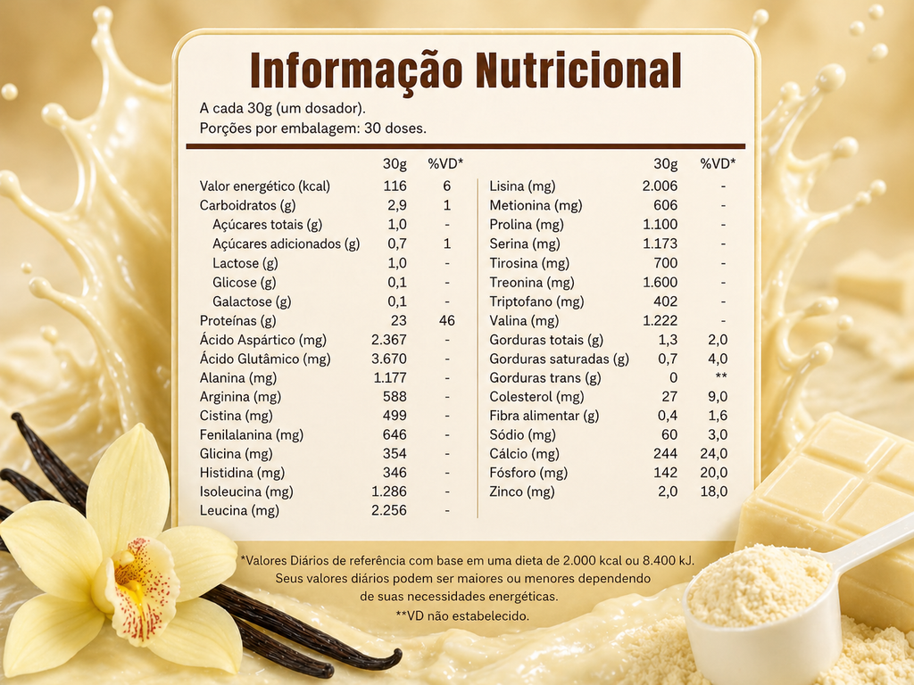Whey Protein ALPHA21 Baunilha – suplemento proteico concentrado 900g