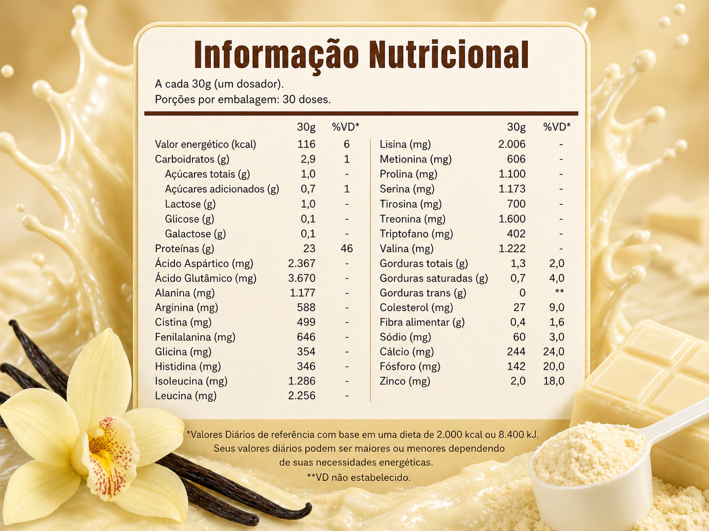Whey Protein ALPHA21 Baunilha – suplemento proteico concentrado 900g