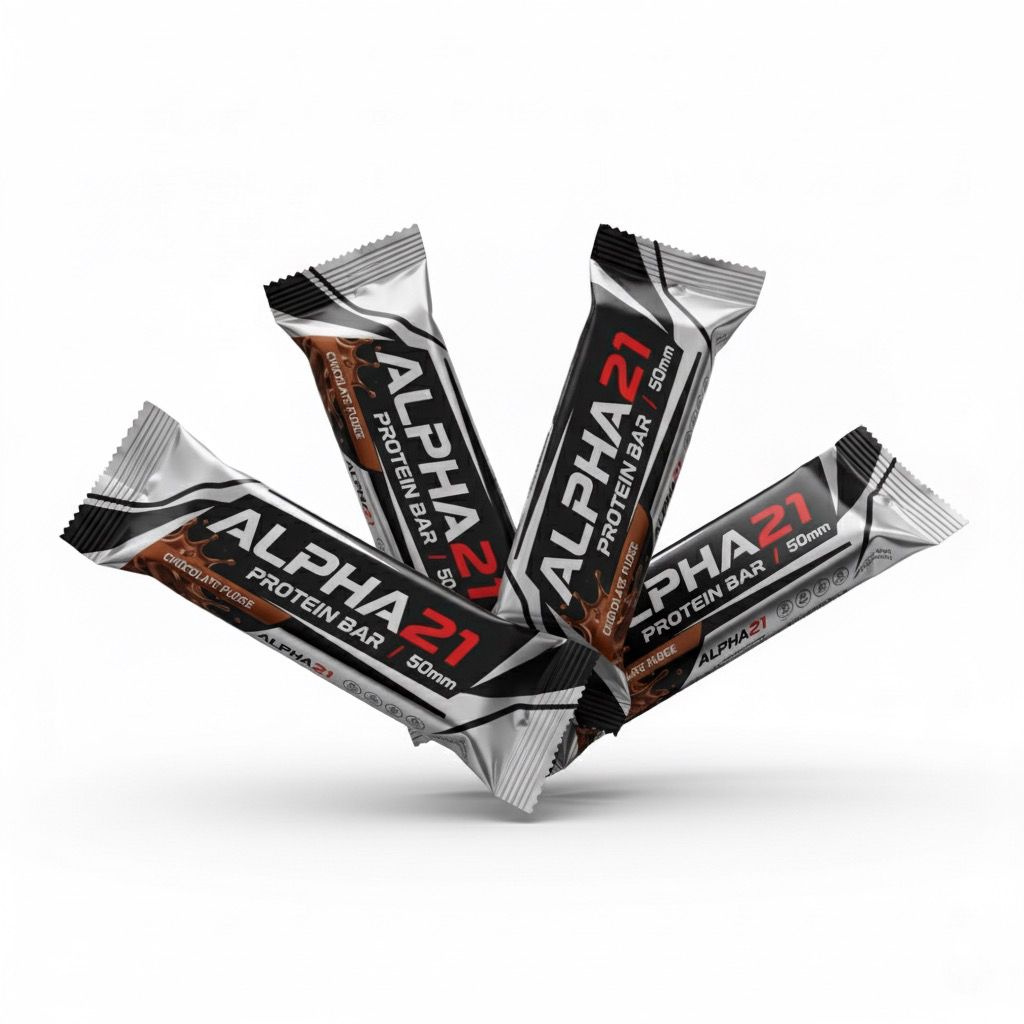 Barra de Proteína 50g ALPHA21 – 12g de proteína, sabor chocolate