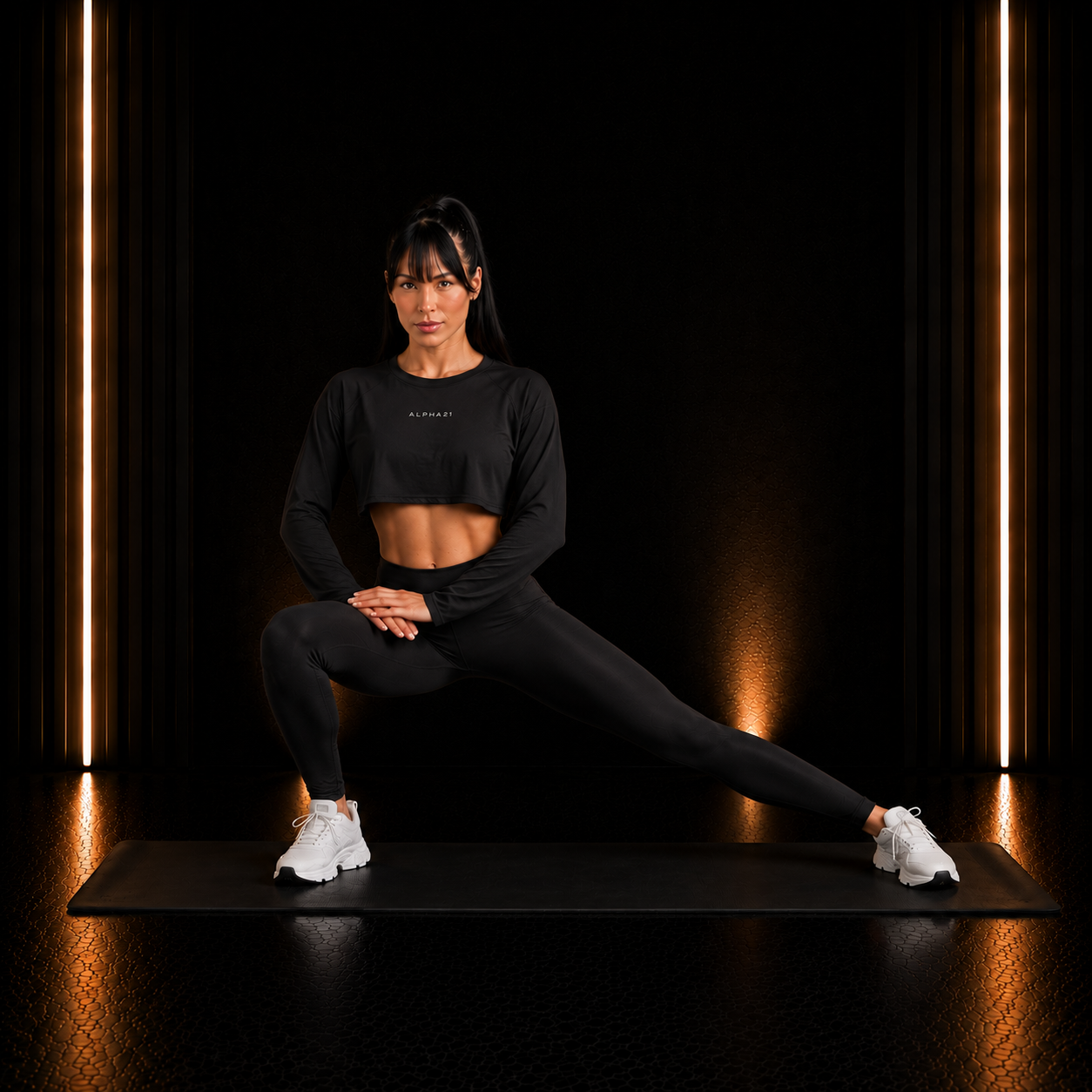 Blusa Fitness Feminina ALPHA21 | Manga Longa Performance