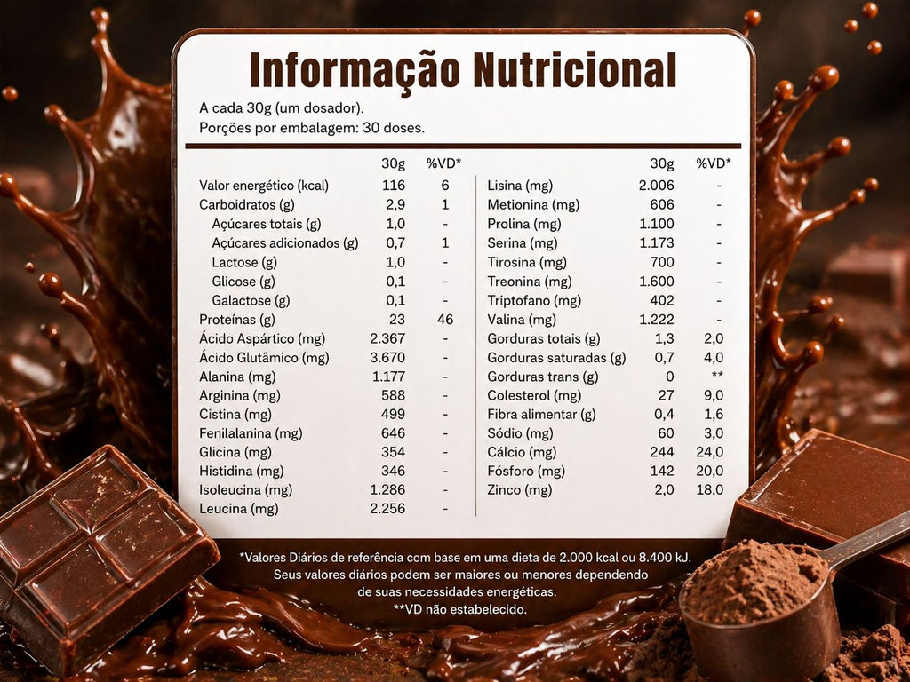 Kit Trio Whey Protein ALPHA21 – Tabela Nutricional Completa