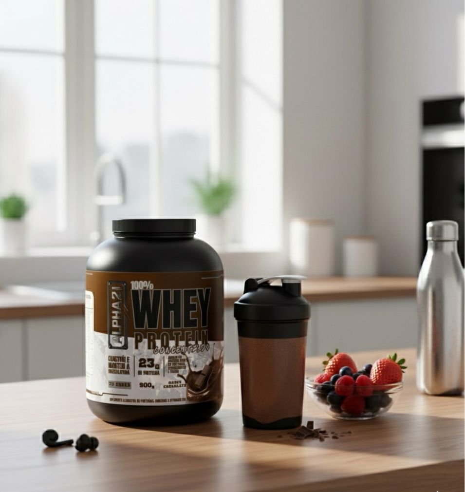 ALPHA21 PURE WHEY — SABOR CHOCOLATE (900G)  ⭐️⭐️⭐️⭐️⭐️ 9.842 avaliações | Força, Sabor e Performance Premium