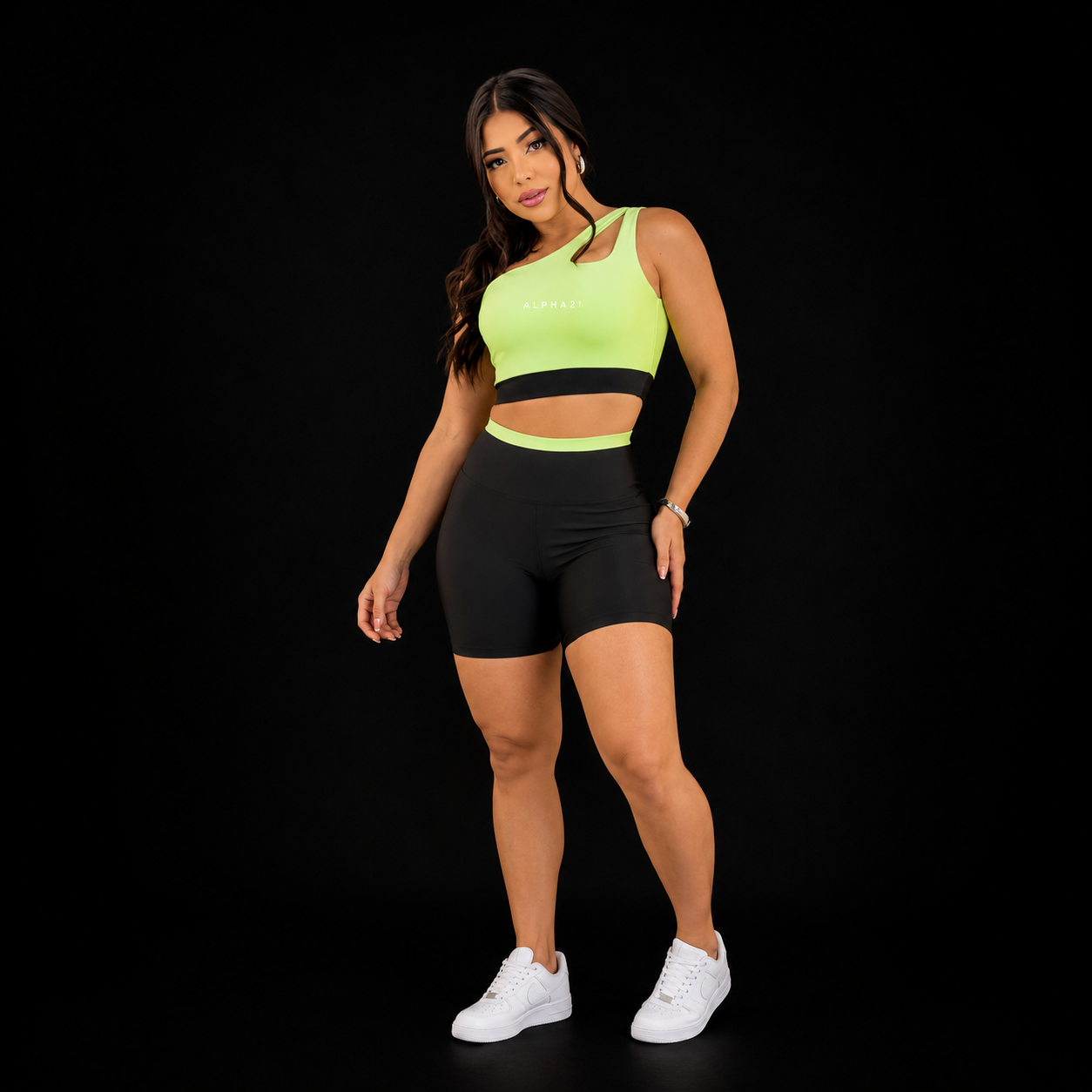 Conjunto Fitness Feminino Bicolor ALPHA21 para Performance