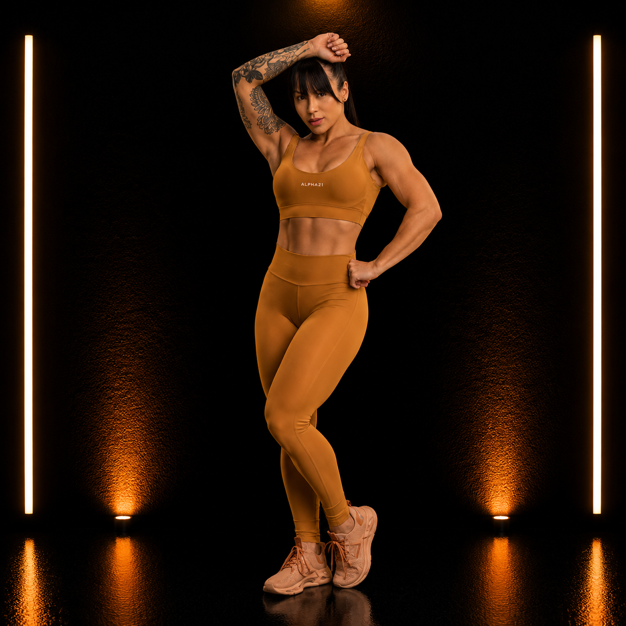 Conjunto Feminino ALPHA21: Legging e Top Compressão