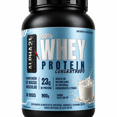 Whey Protein Concentrado ALPHA21 900g | Sabor Leite em Pó