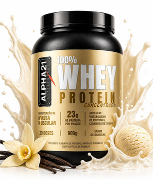 Whey ALPHA21 Baunilha 900g – proteína concentrada para atletas