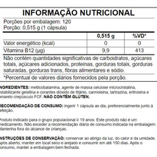 Pote B12 Metilcobalamina ALPHA21 – Suplemento Premium 60 Cápsulas