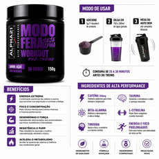 Whey Protein + Creatina Monohidratada + Pré-Treino ALPHA21 em kit