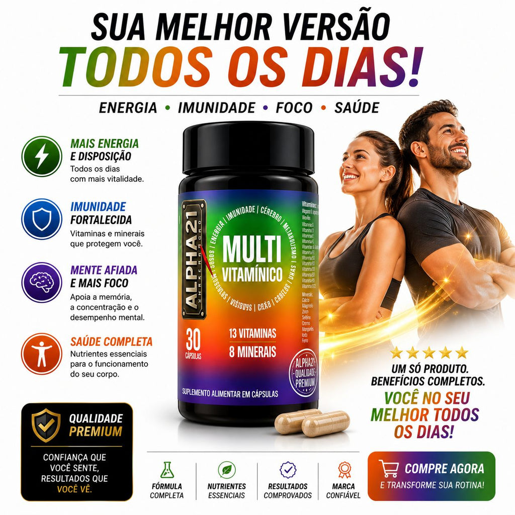 MULTI VIT ALPHA21 – multivitamínico completo 30 cápsulas para atletas