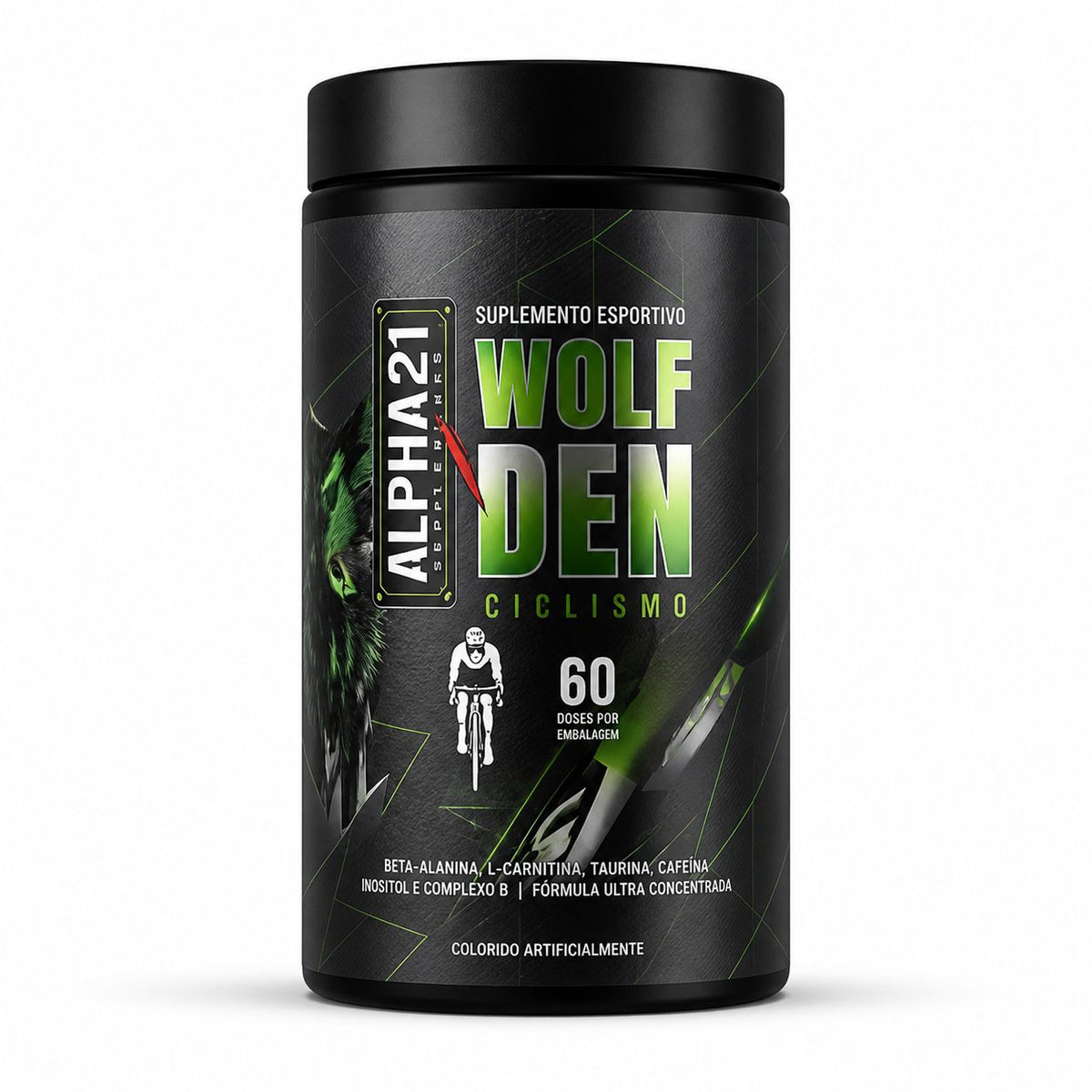 WOLF DEM ALPHA21 – suplemento para ciclismo, resistência e performance em bike, fabricado sob BPF/ANVISA