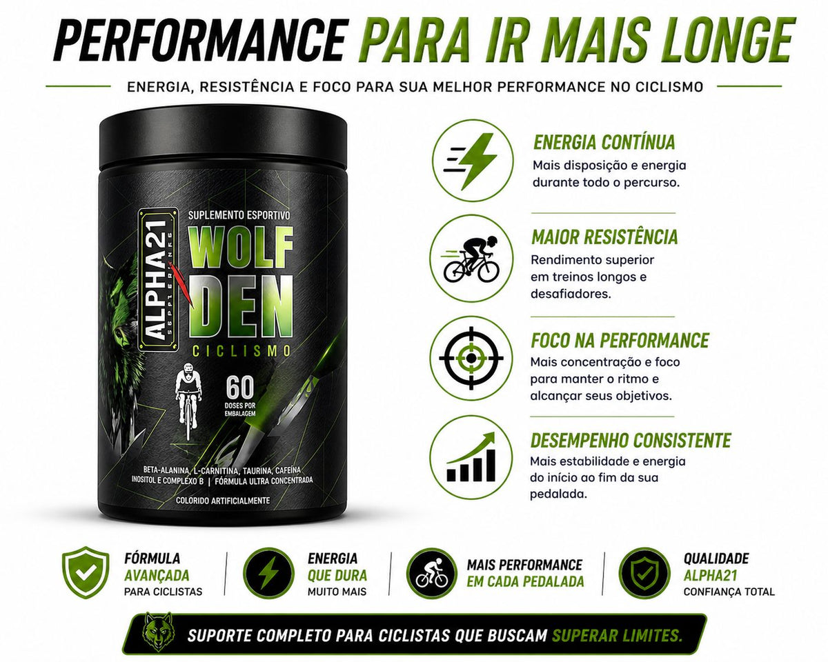 Suplemento esportivo ALPHA21 em kit – 180 cápsulas para atletas
