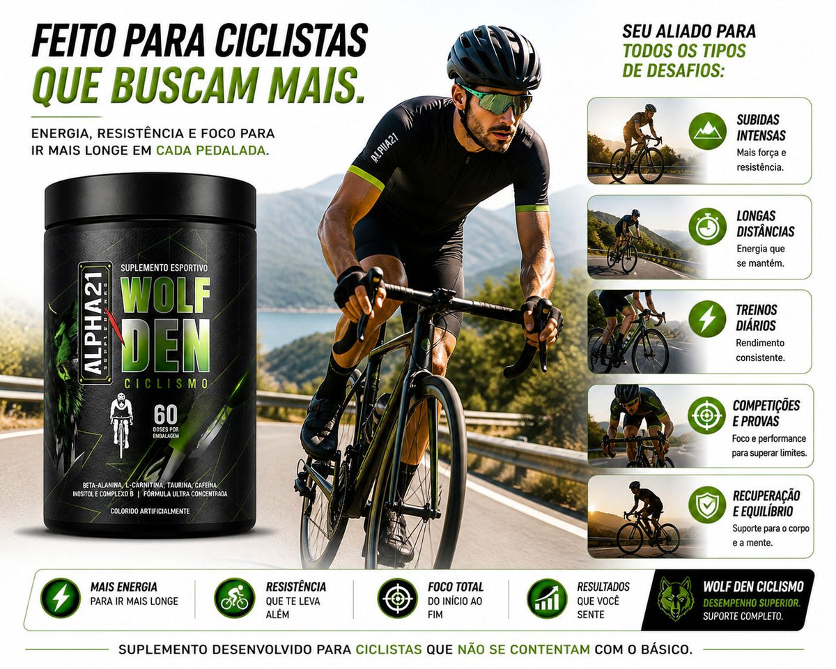 WOLF den ALPHA21 – suplemento para corrida e resistência aeróbica