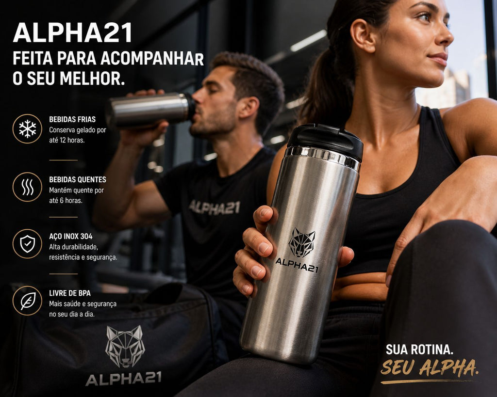 Squeeze ALPHA21 fitness – garrafa para hidratação na academia