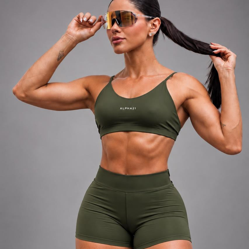 Conjunto Fitness Feminino ALPHA21 | Short e Top Premium