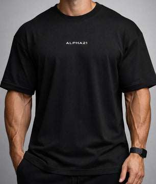 Camisa Oversized ALPHA21 Pano Egípcio – tecido suedine nobre com toque macio para lifestyle fitness e streetwear