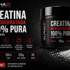 Creatina Monohidratada ALPHA21 150g – suplemento para força e resistência