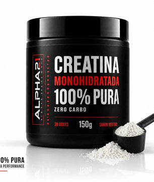 Creatina Monohidratada ALPHA21 150g – suplemento para força e resistência