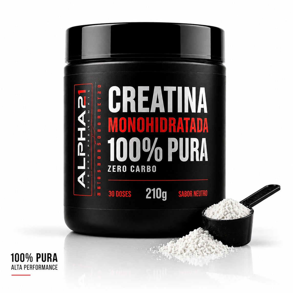 Creatina ALPHA21 – monohidratada pura 210g para máxima performance