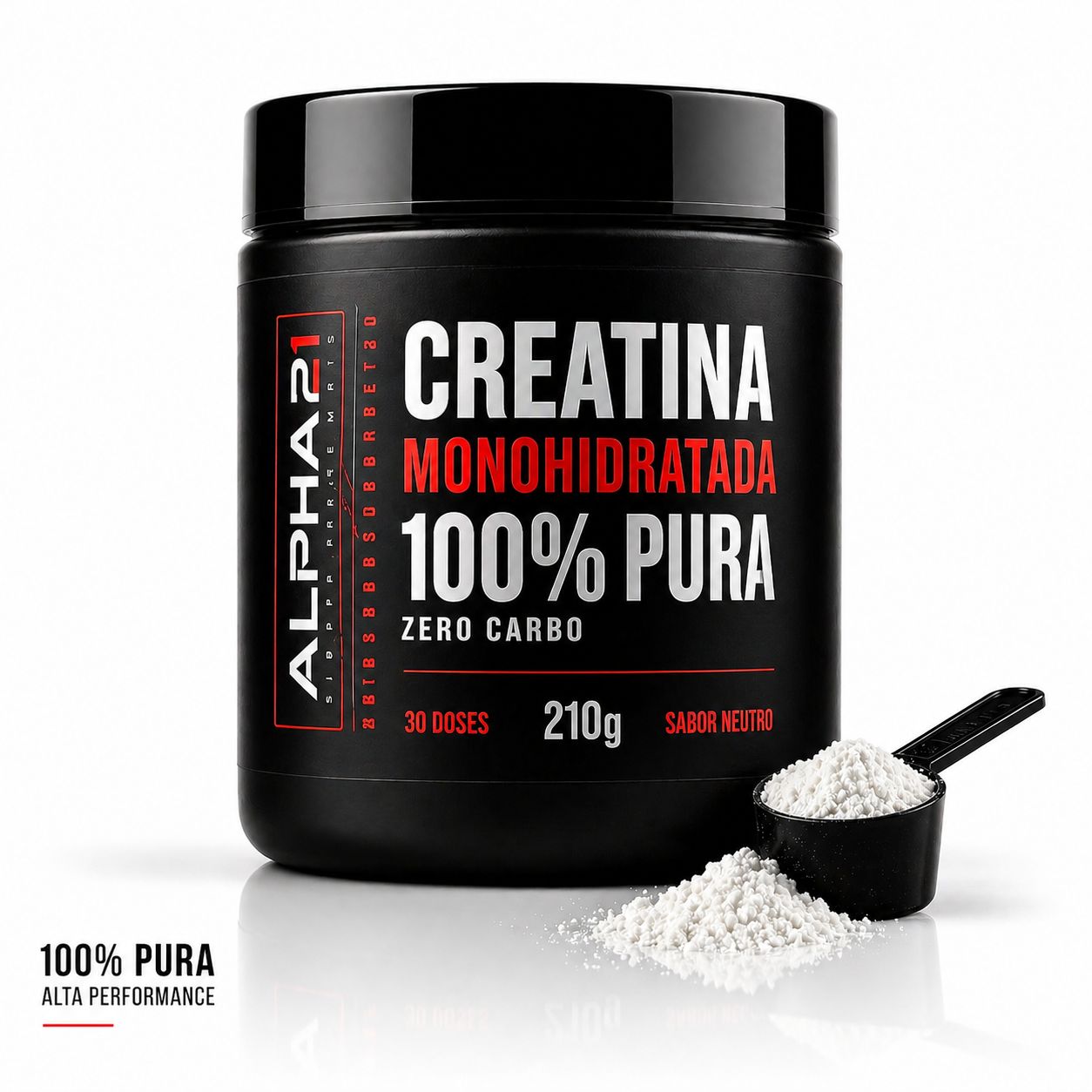 Creatina ALPHA21 – monohidratada pura 210g para máxima performance