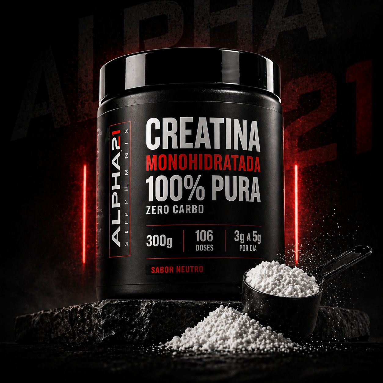 Whey, Creatina e Pré-Treino ALPHA21 – combo para máximo desempenho