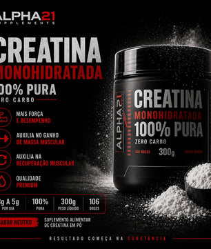 Combo hipertrofia ALPHA21 – proteína, creatina e energia pré-treino