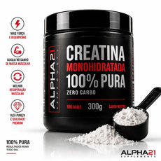Kit completo para hipertrofia ALPHA21 com Whey, Creatina e Pré-Treino