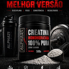 Creatina Monohidratada ALPHA21 500g – fabricada sob BPF/ANVISA