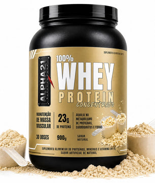 Whey Protein Natural Sem Sabor ALPHA21 | Concentrado 900g