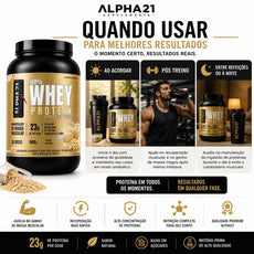 Whey concentrado ALPHA21 – Natural Sem Sabor 900g para hipertrofia