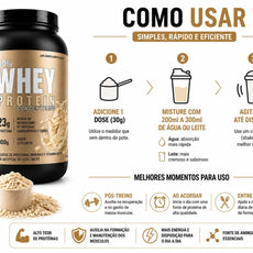 Whey concentrado ALPHA21 – Chocolate Branco 900g para ganho muscular