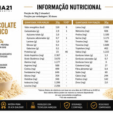 Proteína concentrada ALPHA21 Chocolate Branco – 900g para hipertrofia