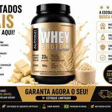 Whey Protein ALPHA21 sabor Chocolate Branco – 900g concentrado