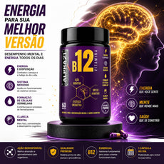 Vitamina B12 Metilcobalamina ALPHA21 | 60 Cápsulas – Fórmula de Alta Absorção