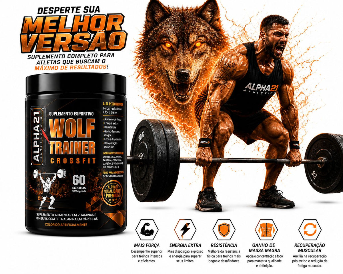 Cápsulas ALPHA21 WOLF TREINER – performance no CrossFit e funcional
