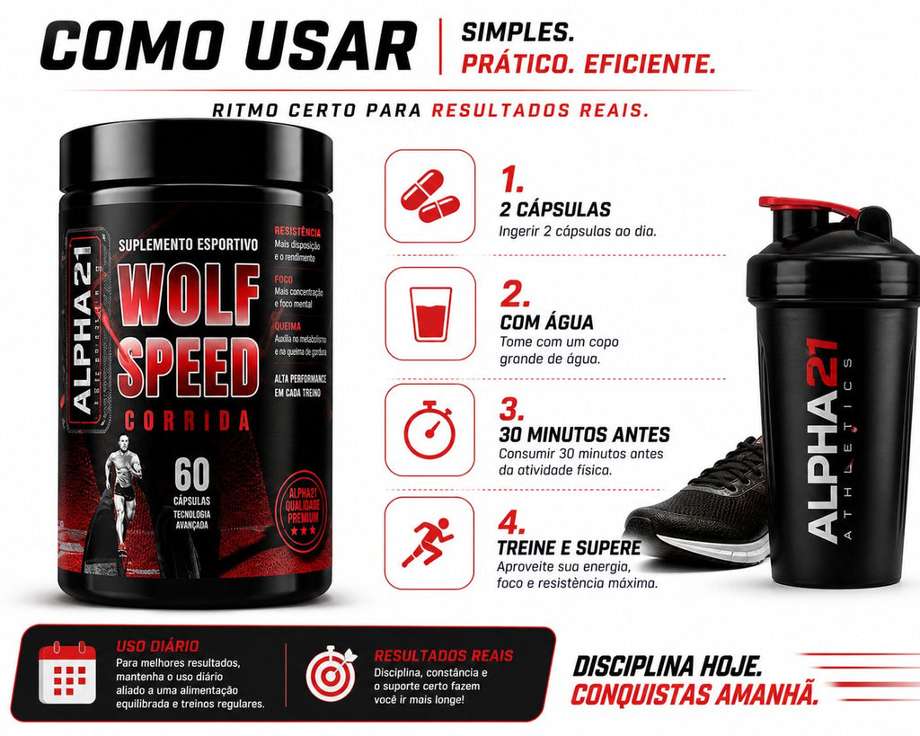 WOLF SPEED ALPHA21 – 60 cápsulas para corredores de alta performance