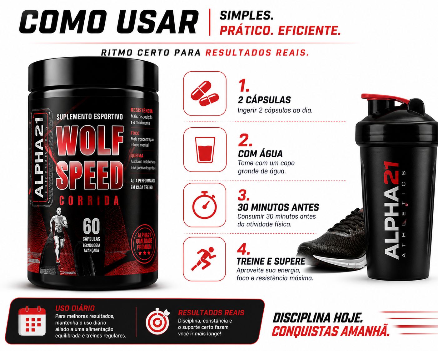 WOLF SPEED ALPHA21 – 60 cápsulas para corredores de alta performance
